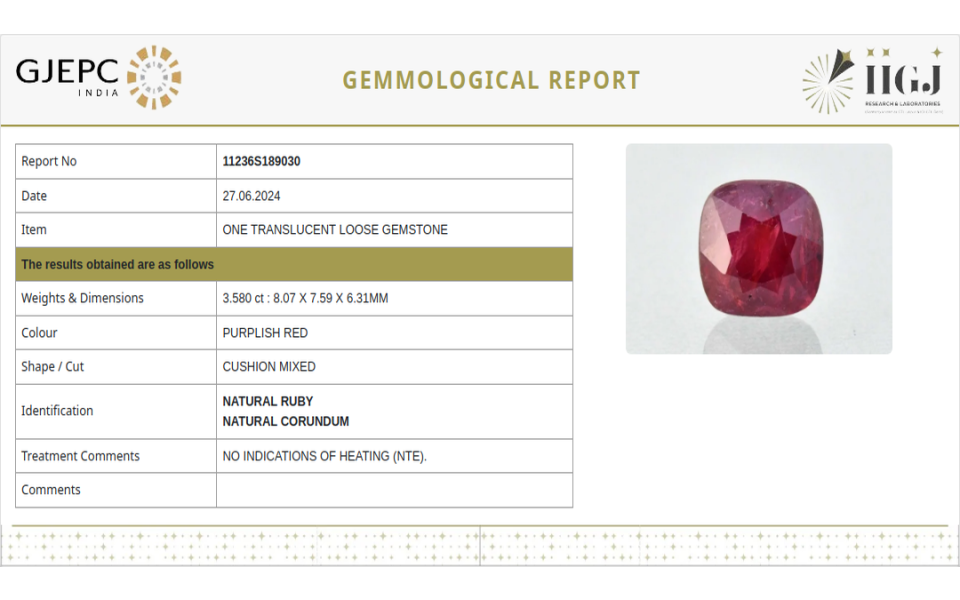 Maanik (Ruby) - 3.58 Carats